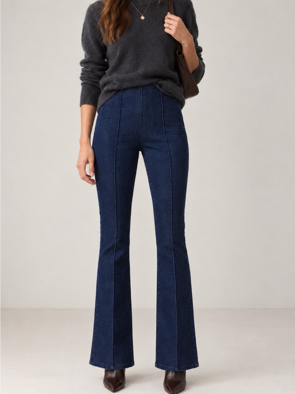 SPANX SPANXshape EveryWear Demi-Boot Jeans Petite Size S Raw Indigo NWT